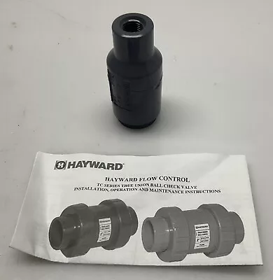 Hayward 1/4  PVC Ball Check Valve Single Flow Fnpt TC10025T • $28.99