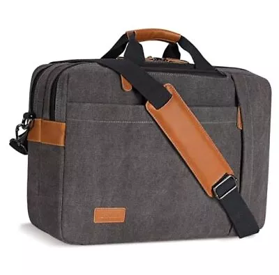  Men's Laptop Messenger Bag 17 Inch Laptop Backpack Water Resistant Gray • $71.07