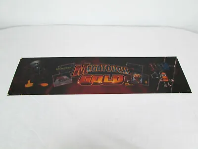 Merit Megatouch Gold Plastic Banner Marquee For Upright Arcade 21 X 5.5 Inches • $15