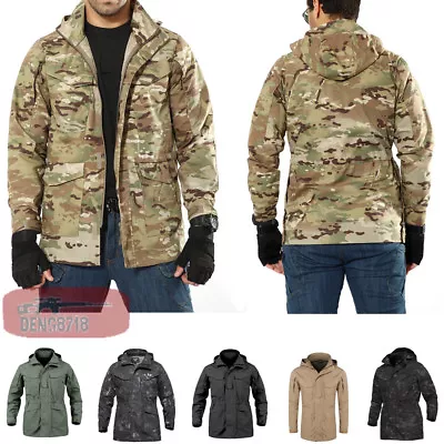 Men's Military Combat Tactical Coats Jacket M65 Field WATERPROOF Casual Hoodie • $56.99