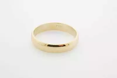 14k Estate Sale Unisex Wedding Band Ring Size 10 Yellow Gold 4.20mm Vintage • $322
