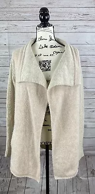 Anthropologie La Fee Verte Boho Open Cardigan Sweater White Women’s XS • $24