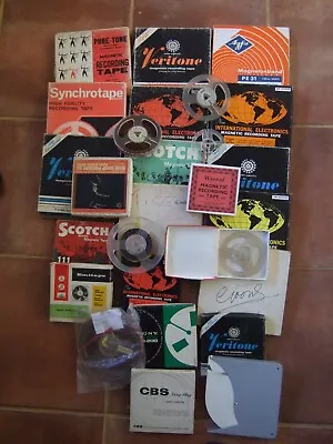 Huge Lot Of Old Used Reel To Reel Tapes - Half Are 7  Many Radio Recordings • £55