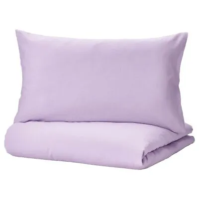 Ikea NATTSVARMARE Duvet Cover And Pillowcases Set Lilac • £45.99