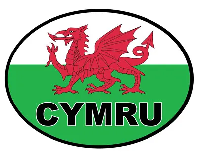 £1.61 • Buy CYMRU OVAL Flag, Car, Van Decal Sticker