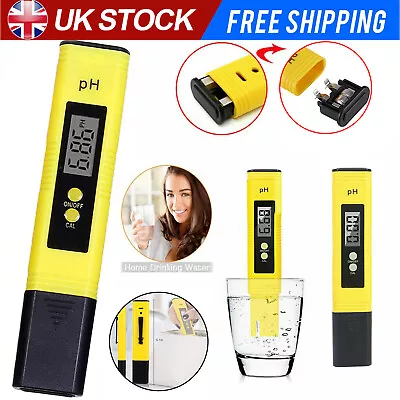 £5.55 • Buy Portable PH Meter Tester Digital PH Tester Pen For Drinking Water Pool Aquarium