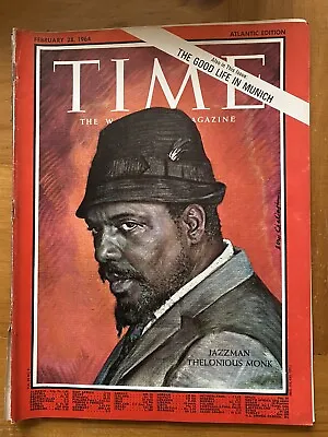 Time Magazine 1964 Jazz Man Thelonious Monk Good Life Munich NO LABEL • $208.26