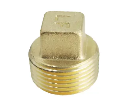 Everbilt LFA-823 1/2  MIP Square Head Plug Lead-Free Brass Pipe 758863 NEW • $8.95