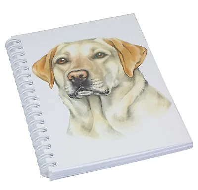 Labrador Yellow Dog Spiral Bound Notebook 50 Blank Pages Perfect Gift  • £5.49