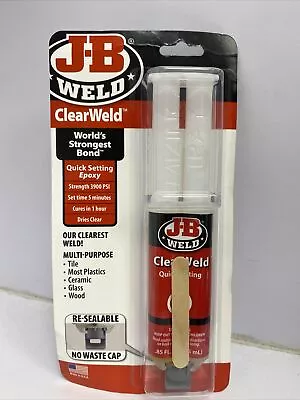 J-B Weld ClearWeld Quick Setting Epoxy • $8