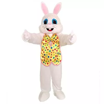 Easter Party Rabbit Costume Bunny Mascot Costume Adult Size Fancy Dress Yell... • $64.98