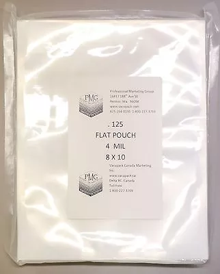 $29.53 • Buy 4 Mil 8x10 125 FLAT COMMERCIAL CHAMBER Bags Vacuum Sealing ARY VacMaster, Sammic