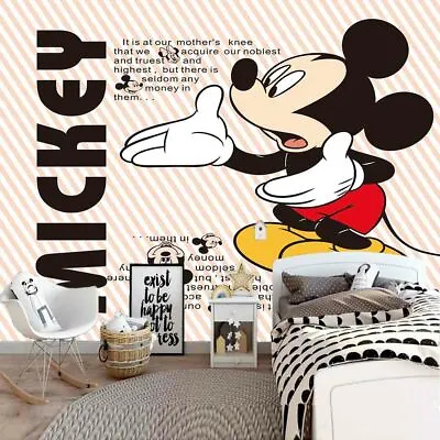 Reach Mickey Mouse 3D Full Wall Mural Photo Wallpaper Printing Home Kids Decor • $20.92