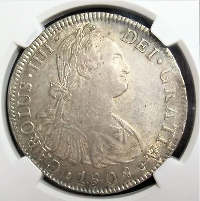 Mexico: 8 Reales 1808-Mo TH NGC AU55. Dr. Ruby Collection • $628.80