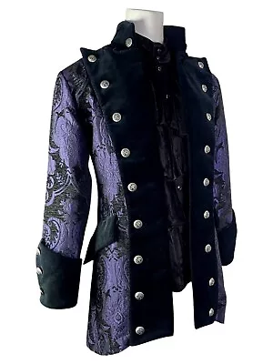 Shrine Gothic Vampire Goth Victorian Underworld Pirat Coat Jacket Purple Rare  • $369