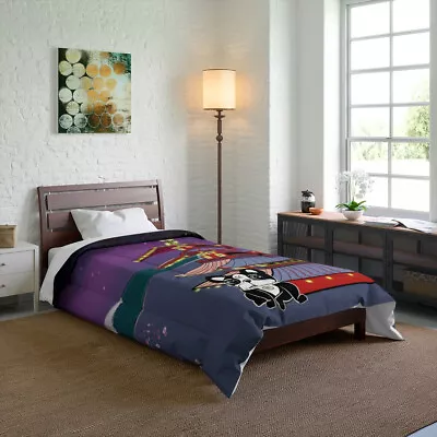 $69.99 • Buy Comforter - Cherry Blossom - Sad Little Frenchie - French Bulldog
