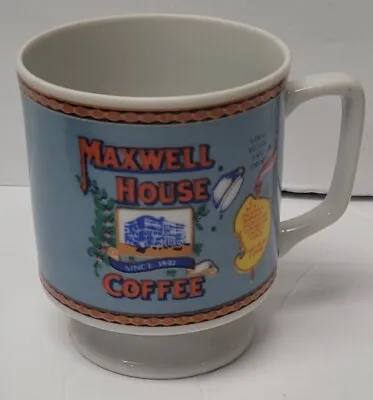 Vintage Maxwell House Coffee Cup Mug 1970s Pedestal Footed • $3.98