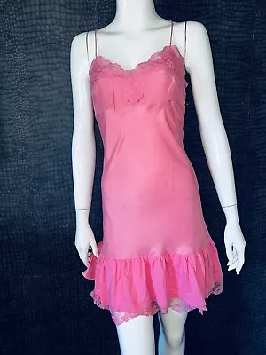 Worn Once - Manoush Pink Lace Self Tie Back Dress - Large Fits Uk 10 • £65