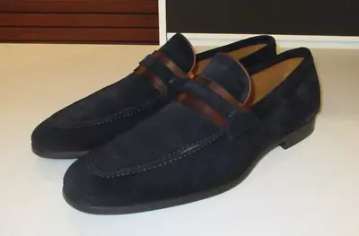 Magnanni Daniel Navy Suede Loafers Size 9.5 (4054) • $195