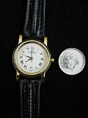 Michel Herbelin Ladys Wrist Watch Gold Leather ETA Swiss 7 Jewel France • $295.96