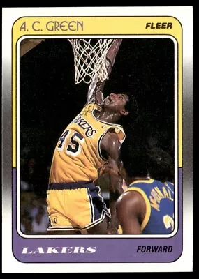 1988-89 Fleer NM A.C. Green Los Angeles Lakers #66 • $1.59