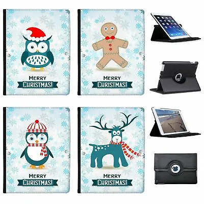 £9.99 • Buy Winter Wonderland Snowflakes Animals Folio Cover Leather Case For Apple IPad