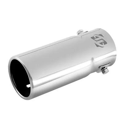 Car Muffler Tip Exhaust Pipe Stainless Steel Chrome Effect Fit 1.5 - 2 Inch ⌀ • $14.99