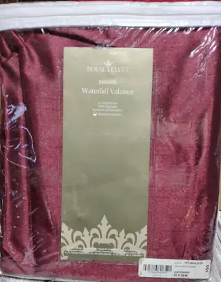 Royal Velvet Encore Waterfall Valance 52  X 38  Rich Burgundy NWT • $14