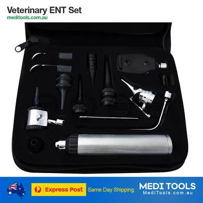 Veterinary ENT Set Otoscope Ophthalmoscope Nasal Larynx Diagnostic Premium • $118.80