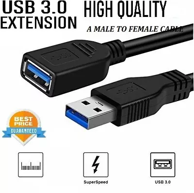 $7.99 • Buy USB 3.0 Extension Cable Male To Female M/F 1M/1.5M Super Speed Data Wire Cord AU