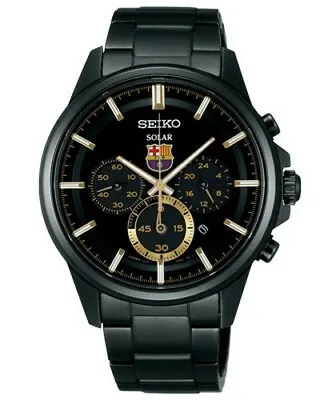 Seiko Solar Spirit FCB Barcelona Chronograph Men's Watch SBPY051J1 • $680.90
