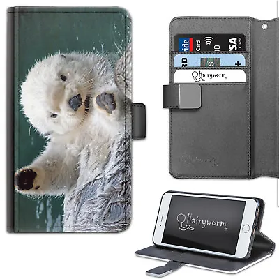 Animal White Otter Beaver PU Leather Wallet Phone Case;Flip Case;Cover • $54.11