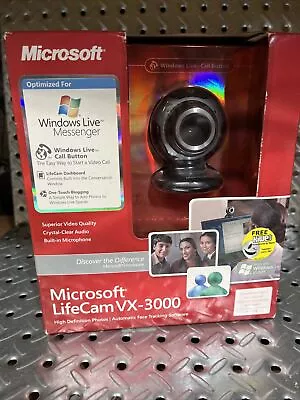 Microsoft LifeCam VX-3000 USB 2.0 Webcam Autofocus Camera - NEW SEALED • $18.99