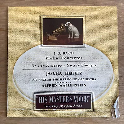 Bach Violin Concertos Jascha Heifetz Los Angelis Philharmonic 10  BLP1070 Vinyl • £5