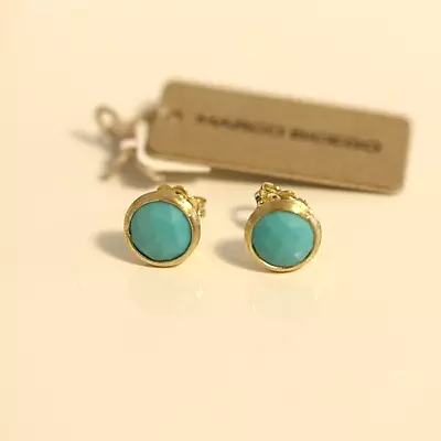 MARCO BICEGO NEW Jaipur Resort 18K Yellow Gold & Turquoise  Stud Earrings • $1044