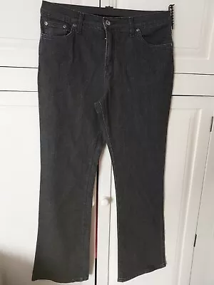 BNWOT M&S Per Una Roma Black Stretch Denim Bootcut Jeans Size 12 Regular 30 L • £16.99