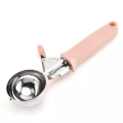 Black Pink Ice Cream Scoop Stainless Steel Melon Fruit Baller Ice Cream Spoon • £5.80