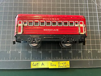 Marx Train RARE BRASS HANDRAIL Version Pullman Montclair Red Passenger Car LOT A • $38.45