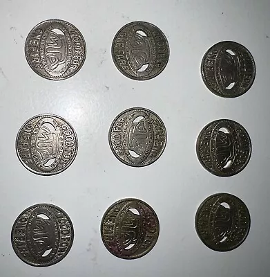 9 Vintage Los Angeles California MTA Transit Bus Tokens - Cal. Calif. • $25