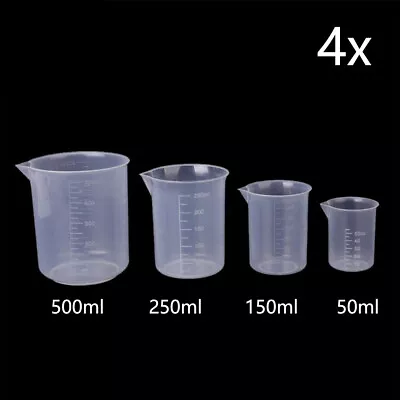 50ml 150ml 200ml 250ml Clear Measuring Graduated Liquid Jug Container Beaker Cup • £6.43