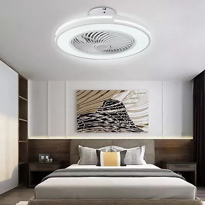 20  Modern Ceiling Fan W/LED Light Flush Mount Chandelier W/Remote Control NEW • $51.31