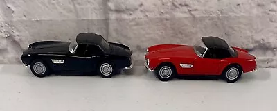*BRAND NEW* Lot Of 2 Welly Diecast Car 1956 BMW 507 Red Black Convertible 4 Inch • $24.95