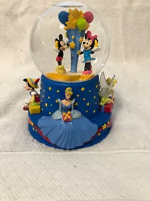 Walt 's 100th Disney / Hallmark Minnie & Mickey Mouse 3D Music Box Snow Globe • $12