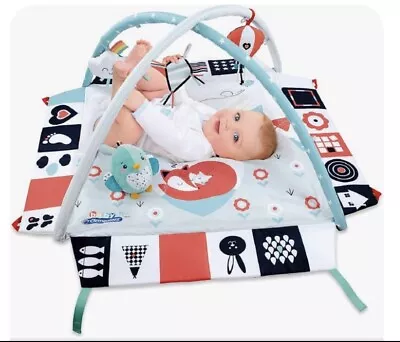 Baby Adjustable Play Gym Black & White  Washable Soft Sensory Toy Activities • £44.99