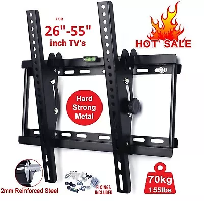 Tv Wall Bracket Mount Tilt Lcd Led Plasma 26 30 32 40 42 50 55 Inch For Lg Sony • £8.49