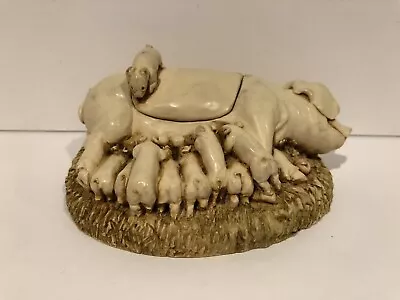 SIAB England Trinket Box Pig Piglets Sow Nursing Resin S.I.A.B. • $49.99