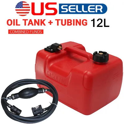 $69.99 • Buy 12L Portable Boat Fuel Tank 3.2 Gallon Liters Marine Outboard Gas For YAMAHA