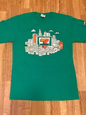 7-11 Green T-Shirt - Slurpee City - Good Neighbor Squad Grand Opening - Size Med • $15.99