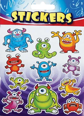 6 Monster Sticker Sheets - Pinata Toy Loot/Party Bag Fillers Childrens/Kids • $2.47