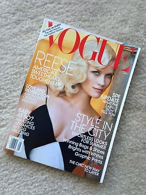 Vogue Magazine Featuring Reese Witherspoon Read Once Stored Shows Age May 2011 • $12.22